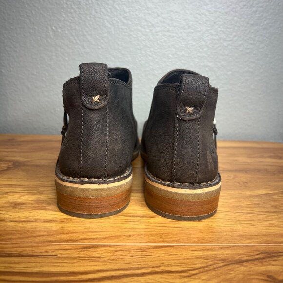 Ugg Clementine Leather Ankle Bootie Size 6 Shearling Lined Brown Zip‎ Classic - Picture 4 of 8